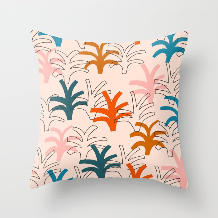 Palm grove Throw Pillow Gallery Image 1