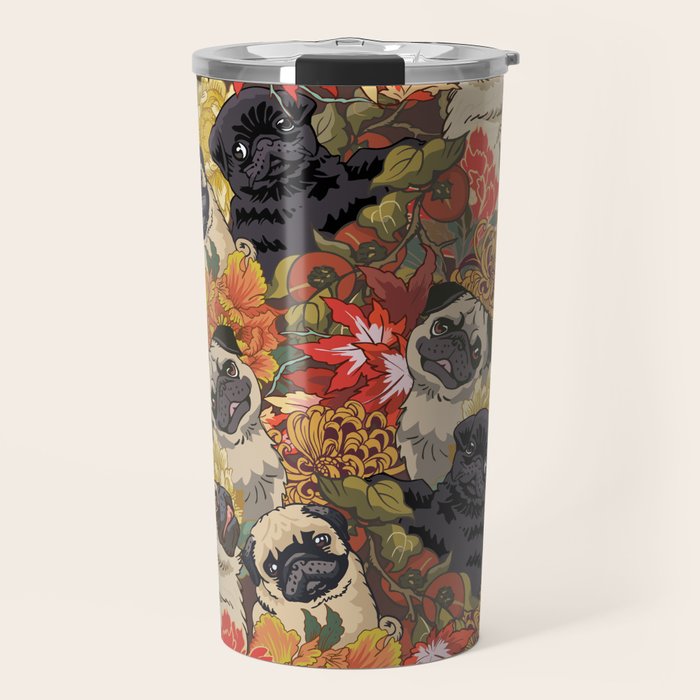Because Pugs Autumn Travel Mug Gallery Image 1