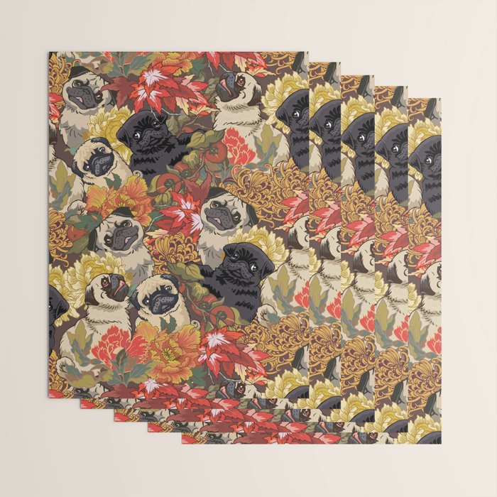 Because Pugs Autumn Wrapping Paper Gallery Image 3