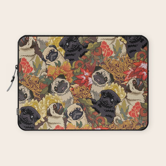 Because Pugs Autumn Laptop Sleeve Gallery Image 1