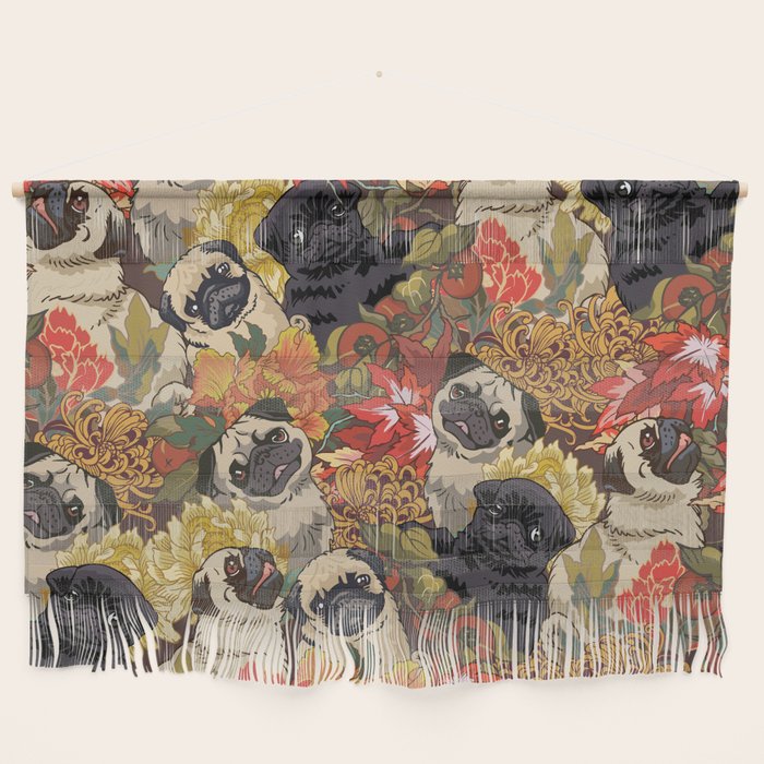 Because Pugs Autumn Wall Hanging Gallery Image 1