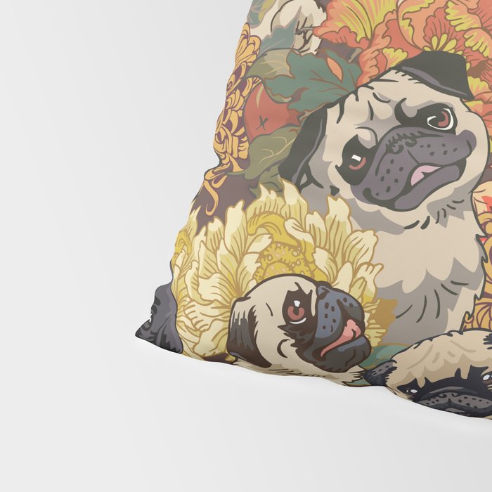 Because Pugs Autumn Pillow Sham Gallery Image 4