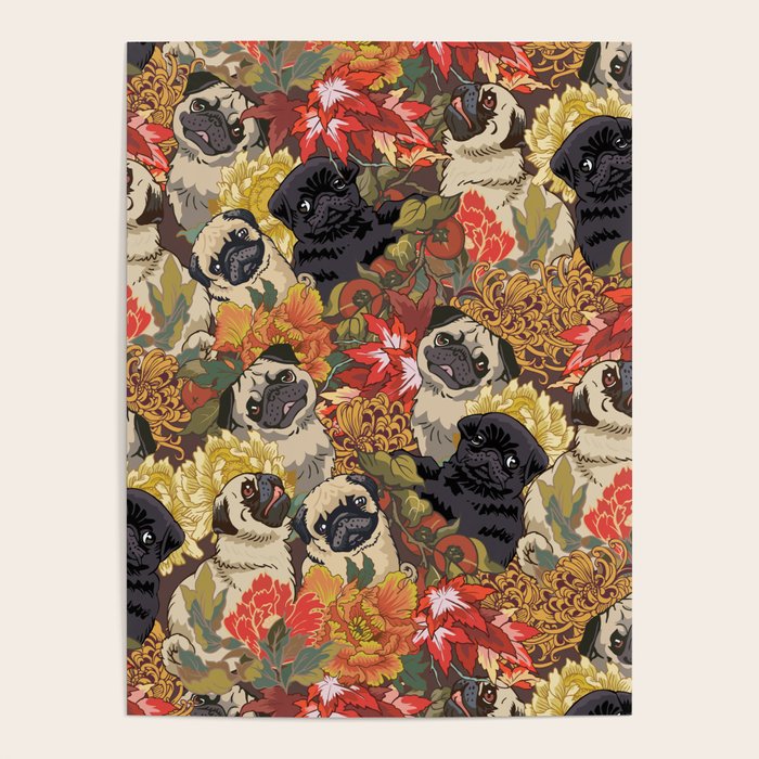 Because Pugs Autumn Poster Gallery Image 4