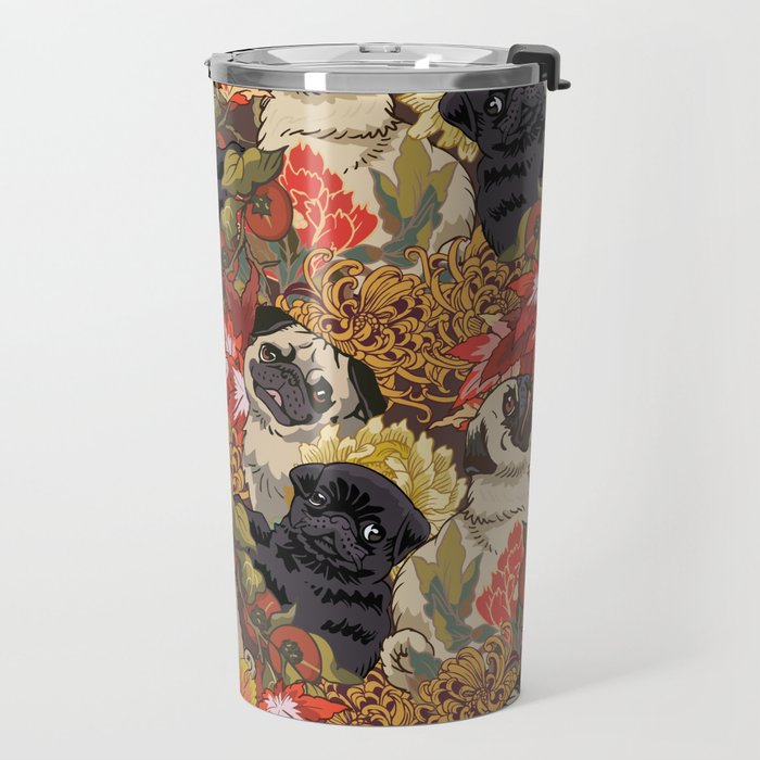 Because Pugs Autumn Travel Mug Gallery Image 2