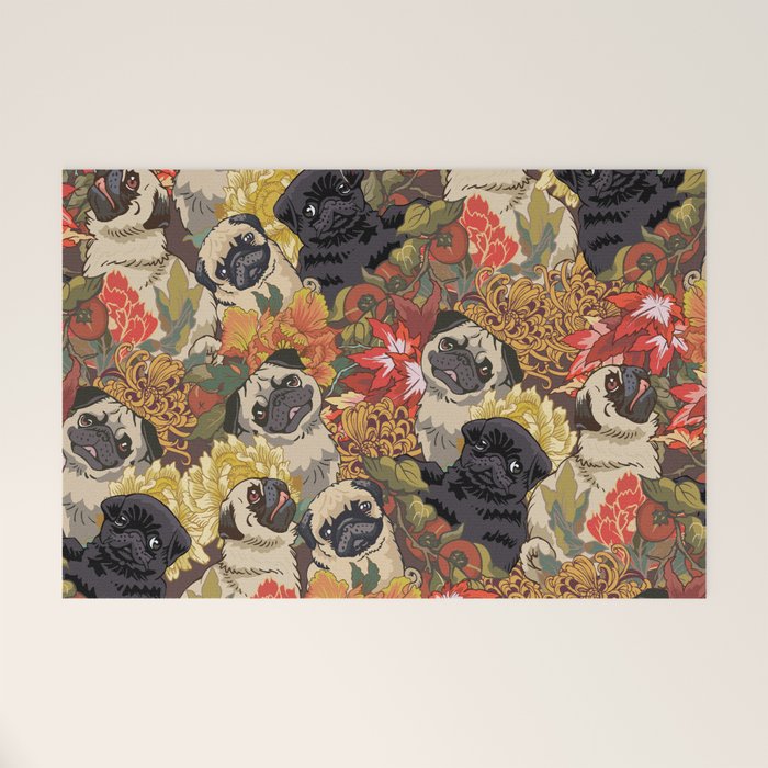 Because Pugs Autumn Welcome Mat Gallery Image 1