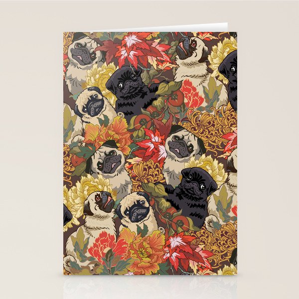 Because Pugs Autumn Stationery Card Gallery Image 1