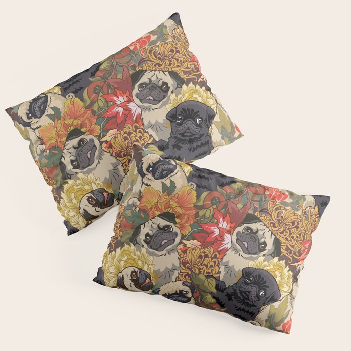 Because Pugs Autumn Pillow Sham Gallery Image 3