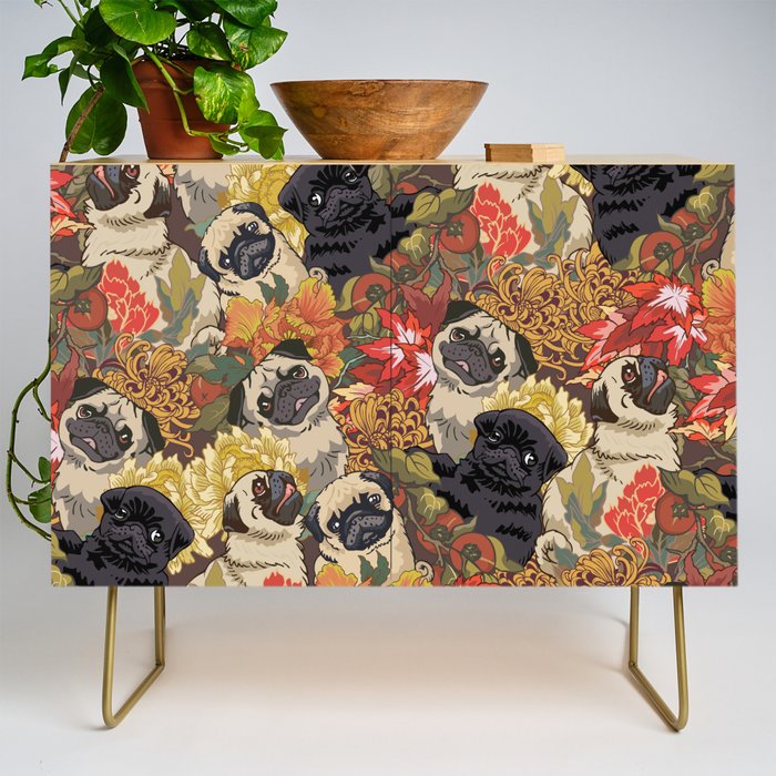 Because Pugs Autumn Credenza Gallery Image 1