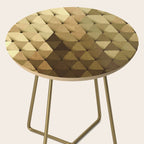 Triangles Yellow Brown Olive Green Side Table Gallery Image 2