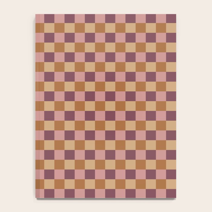 Checkered Multicolor Pattern VII Earthy Autumn Notebook Gallery Image 4