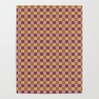 Checkered Multicolor Pattern VII Earthy Autumn Poster Gallery Image 4