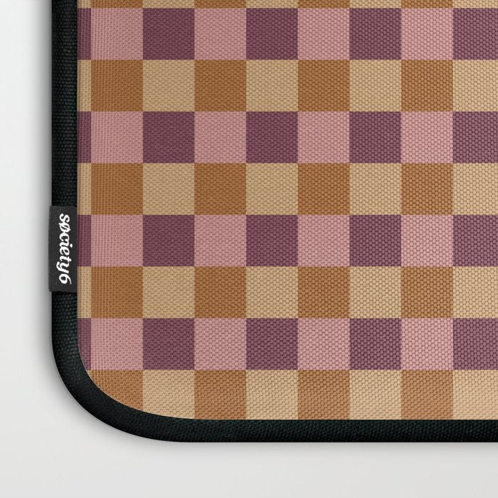 Checkered Multicolor Pattern VII Earthy Autumn Laptop Sleeve Gallery Image 3