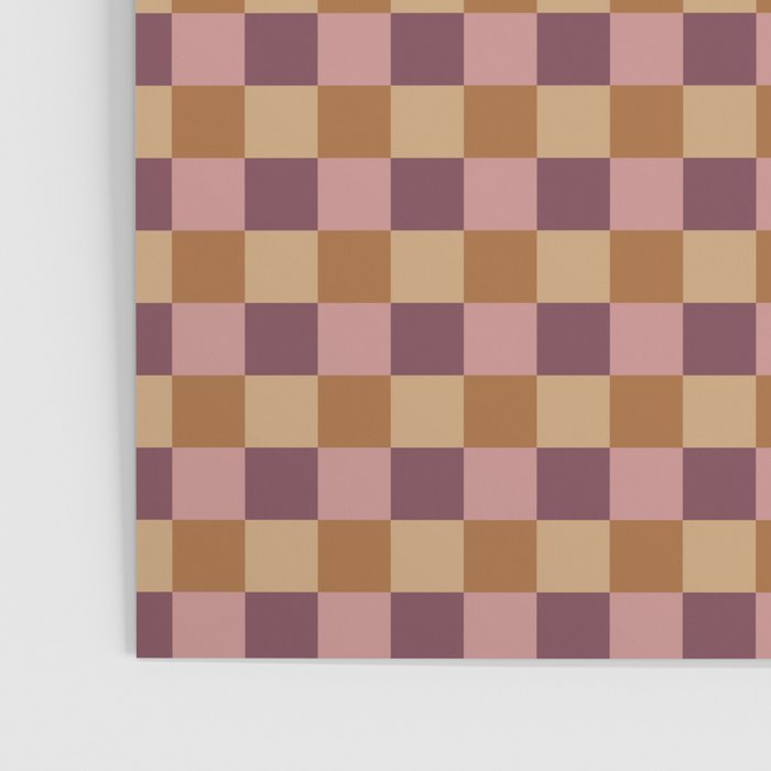 Checkered Multicolor Pattern VII Earthy Autumn Poster Gallery Image 3