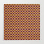 Checkered Multicolor Pattern VII Earthy Autumn Wood Wall Art Gallery Image 1