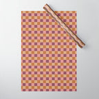 Checkered Multicolor Pattern VII Earthy Autumn Wrapping Paper Gallery Image 1
