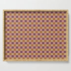Checkered Multicolor Pattern VII Earthy Autumn Serving Tray Gallery Image 1