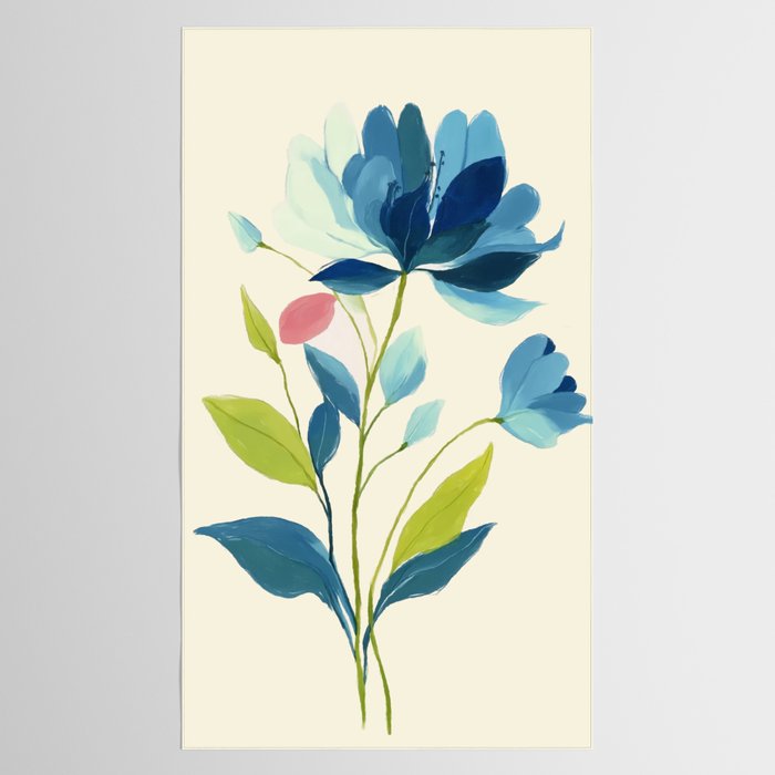 Azure Bloom Tablecloth Gallery Image 2