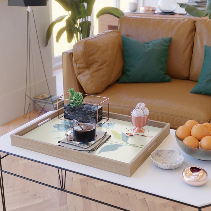 Azure Bloom Serving Tray Gallery Image 2