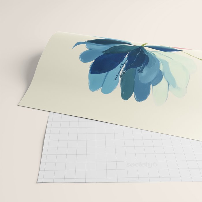 Azure Bloom Wrapping Paper Gallery Image 2