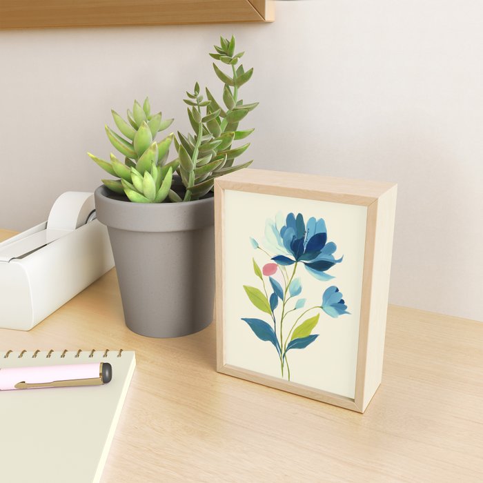 Azure Bloom Mini Art Print Gallery Image 2