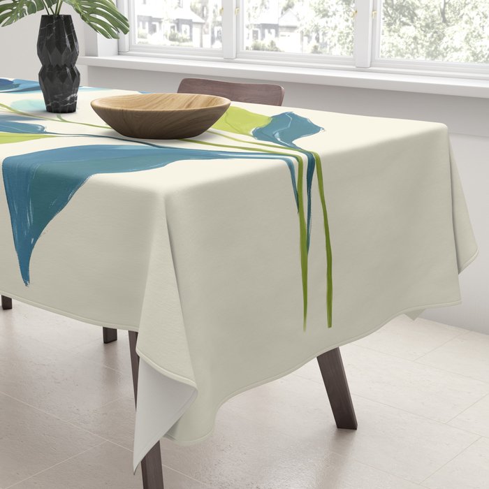 Azure Bloom Tablecloth Gallery Image 3