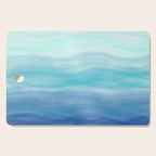 Sea Waves, Abstract Watercolor Painting Cutting Board Gallery Image 1