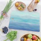 Sea Waves, Abstract Watercolor Painting Cutting Board Gallery Image 2