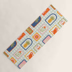 Vintage tropical summer patchwork art pattern Yoga Mat Gallery Image 1