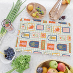 Vintage tropical summer patchwork art pattern Cutting Board Gallery Image 2