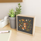 Fox in an Autumn Garden Mini Art Print Gallery Image 2