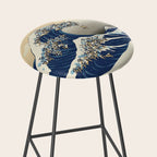 The Great Wave of Pugs Vanilla Sky Stool Gallery Image 2