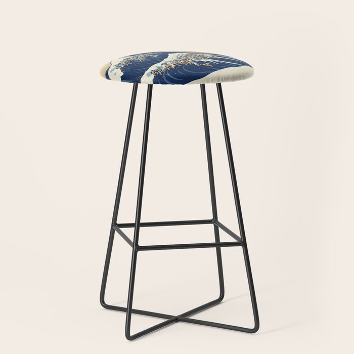 The Great Wave of Pugs Vanilla Sky Stool Gallery Image 1