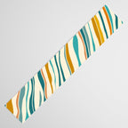  Teal and Gold Ocean Stripes Table Runner Gallery Image 3