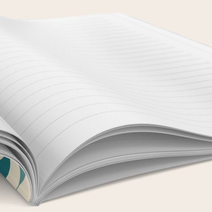  Teal and Gold Ocean Stripes Notebook Gallery Image 2