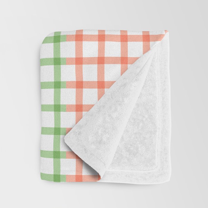 Colorful geometric gingham patchwork pattern Throw Blanket Gallery Image 3