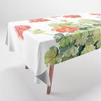 Geranium Watercolor  Tablecloth Gallery Image 1