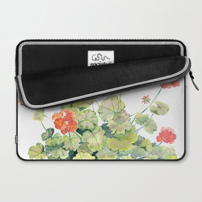 Geranium Watercolor  Laptop Sleeve Gallery Image 2