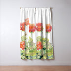 Geranium Watercolor  Window Curtain Gallery Image 3
