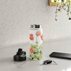 Geranium Watercolor  Water Bottle Gallery Image 4
