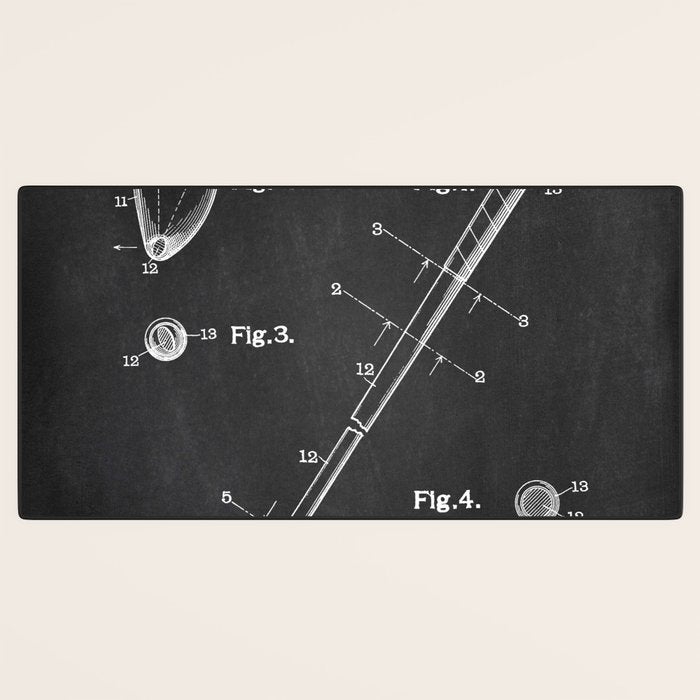 Golf Club chalkboard patent Desk Mat Gallery Image 3
