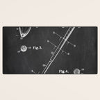 Golf Club chalkboard patent Desk Mat Gallery Image 3