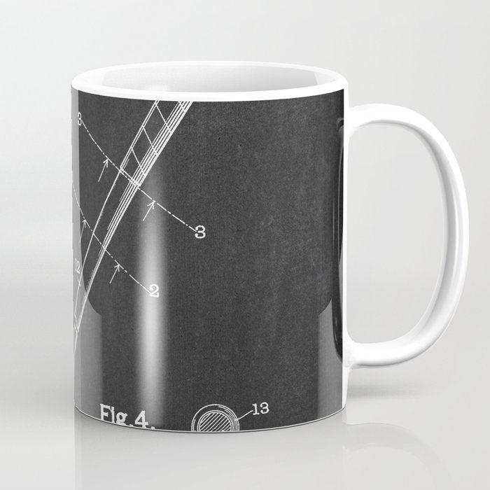 Golf Club chalkboard patent Coffee Mug Gallery Image 1