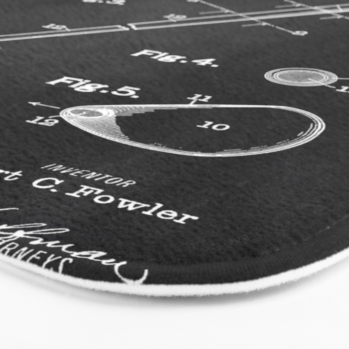 Golf Club chalkboard patent Bath Mat Gallery Image 3