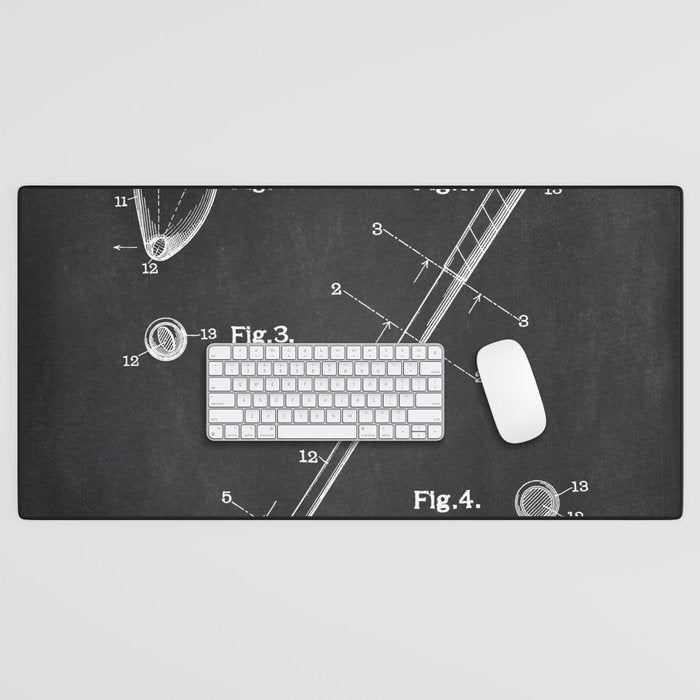 Golf Club chalkboard patent Desk Mat Gallery Image 1