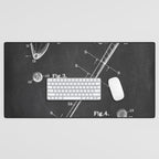 Golf Club chalkboard patent Desk Mat Gallery Image 1