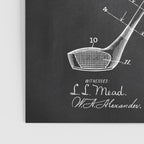 Golf Club chalkboard patent Poster Gallery Image 3