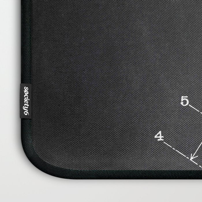 Golf Club chalkboard patent Laptop Sleeve Gallery Image 3