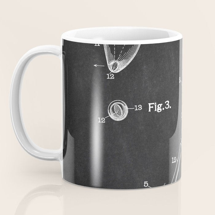 Golf Club chalkboard patent Coffee Mug Gallery Image 3