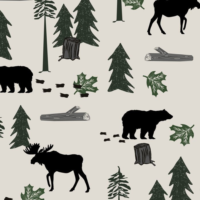 Camping woodland forest nature moose bear pattern nursery gifts Coffee Mug Gallery Image 2