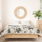 Camping woodland forest nature moose bear pattern nursery gifts Duvet Cover Gallery Image 3